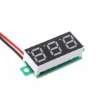 Digital voltmeter with green LEDs, 3.5 - 30 V, small, 3-digit and 2-wire